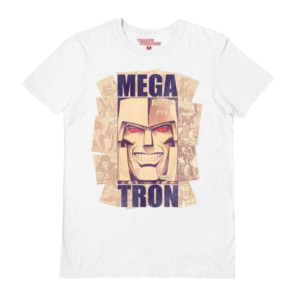 Transformers Unisex Adult Megatron T-Shirt / White